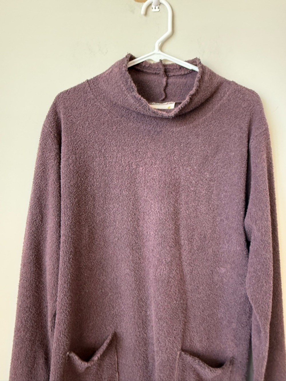 Spiritex Cowl-Neck Tunic Sweater in Dusty Plum size medium women’s loungewear - Picture 3 of 8